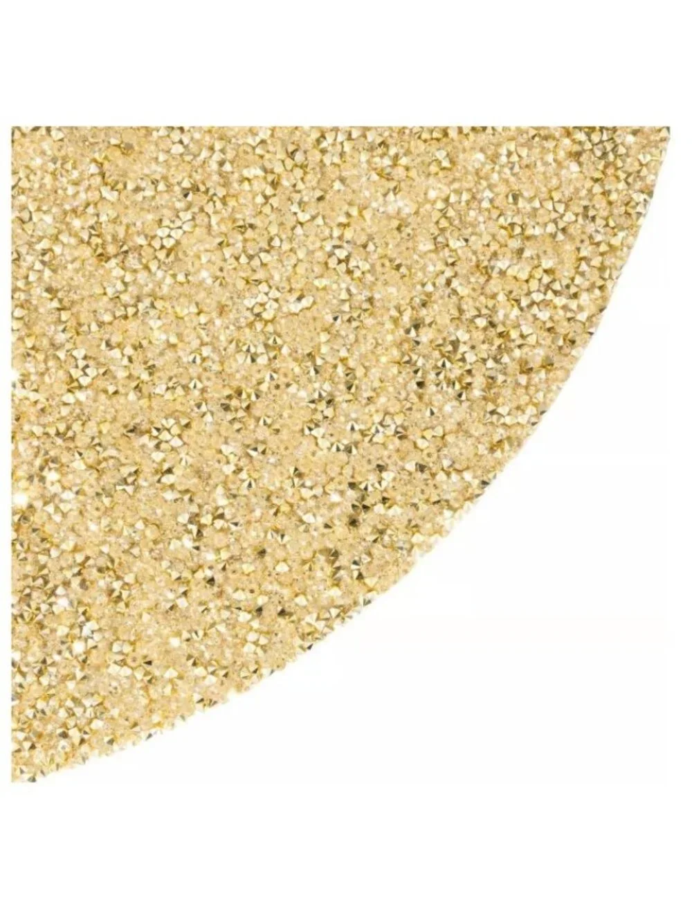 Sparkles Home Gold Luminous Resin Rhinestones 15in Single Round Placemat